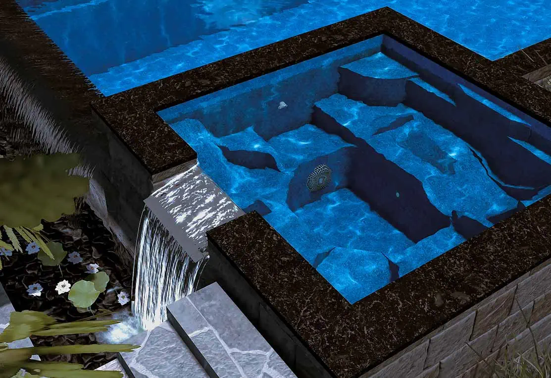 The Jewel spa - one of Aviva Poolss pool designs