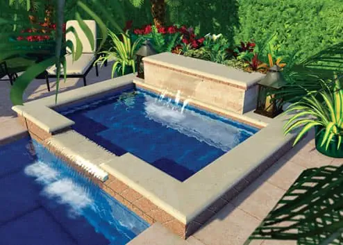 The TL-R Tanning Ledge by Aviva Pools